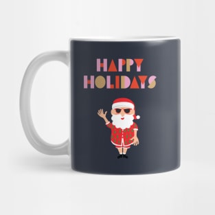 Happy holidays from a Santa in shades funny Mug